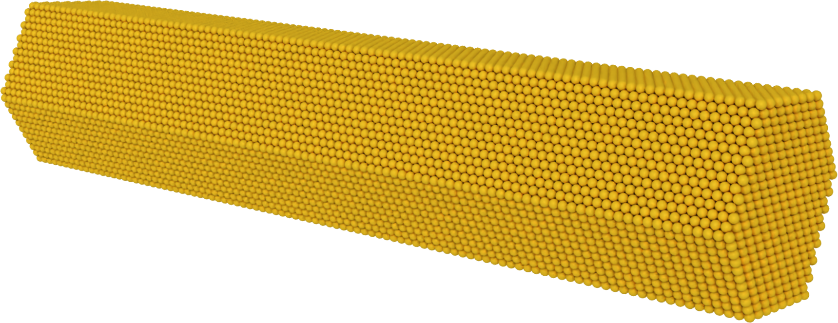 Gold whisker consisting of 51500 atoms